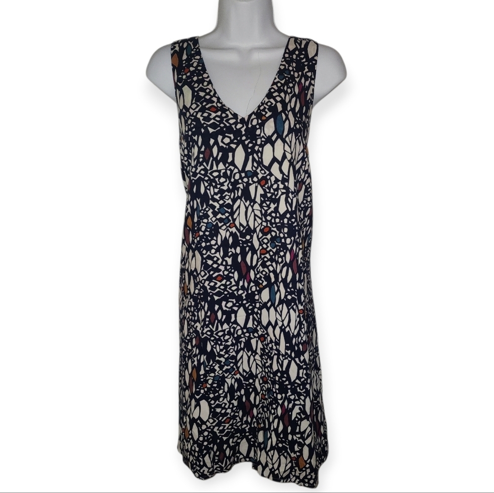 Edmé & Esyllte Anthropologie Abstract Print Sleeveless Midi Dress Size L